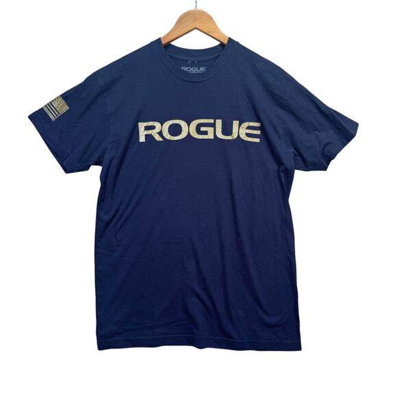 Rogue American CrossFit Fitness T Shirt Men's Blue Gym Workout Training M - Picture 1 of 5